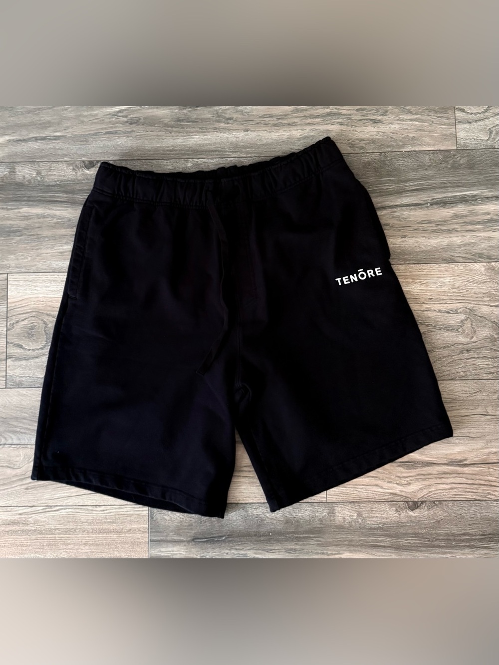 Tenore Black Logo Athletic Shorts size Large